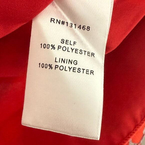 Avara Size Medium Long Sleeve Red / Orange Blouse - Picture 3 of 5